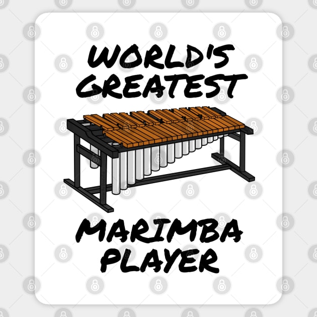 World's Greatest Marimba Player Marimbist Percussionist Sticker by doodlerob